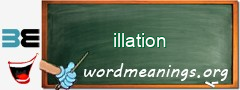 WordMeaning blackboard for illation